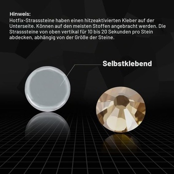 Nažehľovacie kamienky s hotfixom, sklenený krištáľ SS6 Golden Shadow Golden Shadow SS6/1440