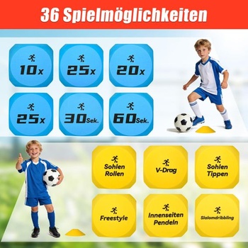 Tréningová sada futbalových kociek Mellbree, 2dielna darčeková sada pre chlapcov a dievčatá vo veku 8 až