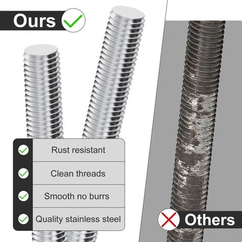 16 kusů závitové tyče M3 x 50 mm nerezová ocel A2 s plným závitem DIN 975 M3x50 - 16 ks