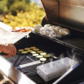Udiareň, udiareň pre plynové grily, nerezová udiareň na gril BBQ pre udiarne, grily na drevené uhlie a