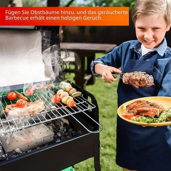 Udiareň, udiareň pre plynové grily, nerezová udiareň na gril BBQ pre udiarne, grily na drevené uhlie a