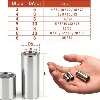 12 kusů distančních podložek 3mm vnitřní průměr x 6mm vnější průměr x 4mm, kulaté distanční