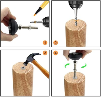 Skrutka na nastavenie nivelačnej nohy Uni-Fine M8 x 100 mm Ø40 mm, podstavec na nábytok, nosnosť 450