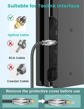 EMK Optisches Audiokábel Optický audio kábel Toslink Spdif Kábel-6m 6metrový Toslink-Toslink