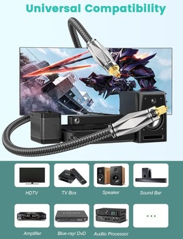 EMK Optisches Audiokábel Optický audio kábel Toslink Spdif Kábel-6m 6metrový Toslink-Toslink