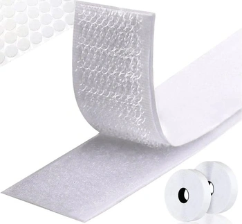 Extra hrubá samolepiaci suchý zips - 30 mm x 3 m biela -…