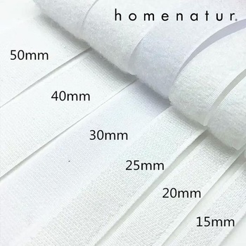 Extra hrubá samolepiaci suchý zips - 30 mm x 3 m biela - Samolepiace suchý zips - Suchý zips na šitie -