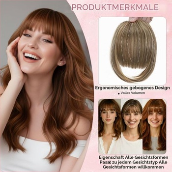 Benehair Clip-in popredná ofina Francúzska clip-in ofina s spánkami Prírodná umelá ofina pre ženy