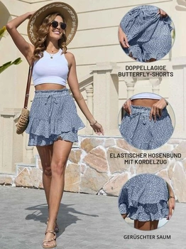 Dámske letné ležérne kraťasy Yutdeng s nohavičkami, boho šifónové kraťasy, ľahké culottes, krátke
