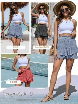Dámske letné ležérne kraťasy Yutdeng s nohavičkami, boho šifónové kraťasy, ľahké culottes, krátke