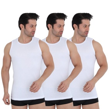 Pánske tielko 3 ks, 100% bavlnené tielko, priedušné tričká Muscle a tričká bez rukávov s okrúhlym