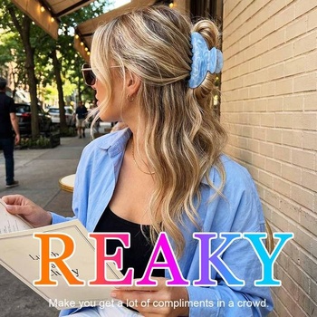 Akrylové sponky do vlasů Reaky, růžové, roztomilé sponky do vlasů, sponka do vlasů střední