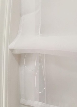 1 ks rímskej rolety s U-háčikmi, priehľadná voálová roleta s očkami (ŠxV 60x130 cm, béžová) Š60 x V130 cm