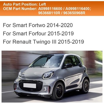 SENZEAL Náhradné sklo zrkadla pre Smart Fortwo W453 2014-2020 Vyhrievané sklo vonkajšieho zrkadla na