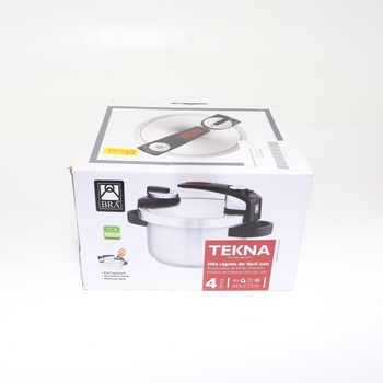 Tlakový hrniec BRA, strieborný, 4 l