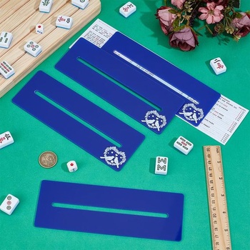OLYCRAFT 4dielna čítačka mahjongových čiar 20x7cm pre začiatočníkov, príslušenstvo pre mahjong, akrylová