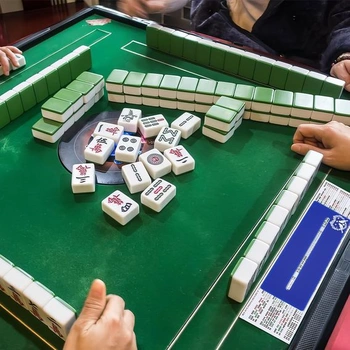 OLYCRAFT 4dílná čtečka mahjongových čar 20x7cm pro začátečníky, příslušenství pro mahjong, akrylová