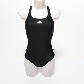 Dámske plavky Adidas 3 Stripes C-Back veľkosti 38, čierne / biele