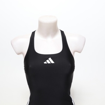 Dámske plavky Adidas 3 Stripes C-Back veľkosti 38, čierne / biele