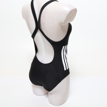 Dámske plavky Adidas 3 Stripes C-Back veľkosti 38, čierne / biele
