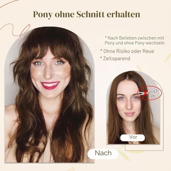 100% pravé lidské vlasy Clip-in ofina pro ženy s kulmou, tenká, tmavě červenohnědá, tmavě