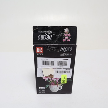 Stavebnica kvetín orchideí, sada umelých rastlín v tvare hrnčeka na kávu, botanická zbierka modelov