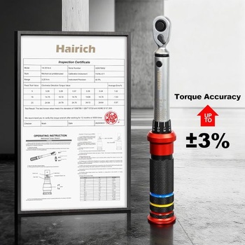 Momentový klíč Hairich na kolo 1/4 palce, 3-25 Nm, sada malých momentových klíčů, přesnost ±3 %,
