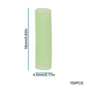 ECSiNG 100 kusov svetelných zmršťovacích bužírok 16 x 4,5 mm pre nočný rybolov, lov kaprov, morský