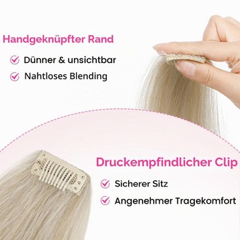REECHO Clip-in vlasové prodlužování pro objem, sada 2 kusů, 20cm silné vlasové prodlužování pro