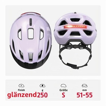 Mestská prilba ABUS Urban-I 4.0 - Cyklistická prilba s dobíjacím zadným svetlom, 2 režimy svietenia,