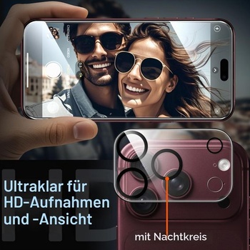 Ochranný kryt displeje + kryt fotoaparátu JETech pro iPhone 18 Pro, balení 2+2 kusů
