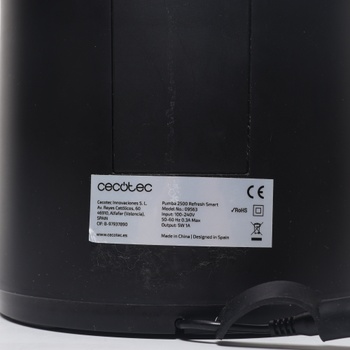 Fontána pro kočky Cecotec černá 2,5 l
