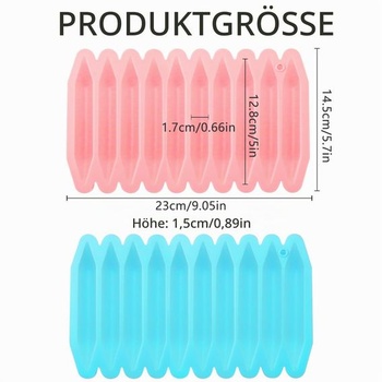 2 ks opakovane použiteľných foriem na farebné ceruzky, vyrobené zo silikónu, vhodné do rúry, 10