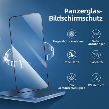 Ochranná fólia na displej NEW'C pre iPhone 16, iPhone 15, tvrdené sklo s inštalačnou pomôckou,