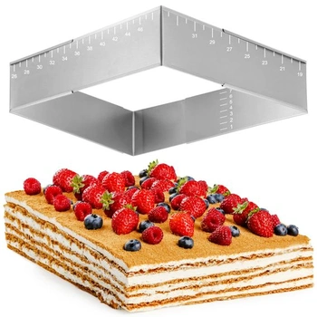 Obdélníkový nastavitelný pečící rám (výška 8 cm, šířka…