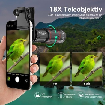 Teleobjektiv Evil Eye 18X – hranol BAK4, povrchová úprava FMC, ultralehká konstrukce, duální režim