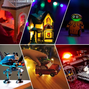 DiCUNO 0805 Mini LED diódy, oranžové, kábel 16 cm, 20 mA, DIY, balenie 20 kusov Oranžová 20