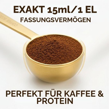 Zlatá odměrka na mletou kávu Modurio 15 ml