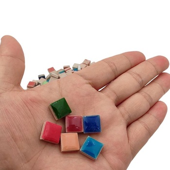 BTMIEY 500g Náhodné keramické mozaikové dlaždice, DIY kreatívne keramické mozaikové dlaždice pre
