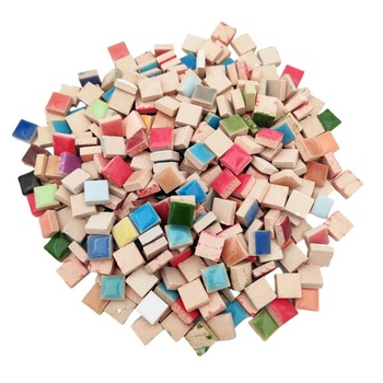 BTMIEY 500g Náhodné keramické mozaikové dlaždice, DIY kreatívne keramické mozaikové dlaždice pre