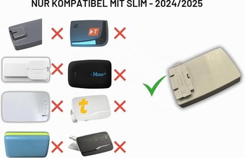 Držiak na slnečnú clonu pre Telepass Slim (nový model) a MooneyGo od roku 2024, automatický klip,