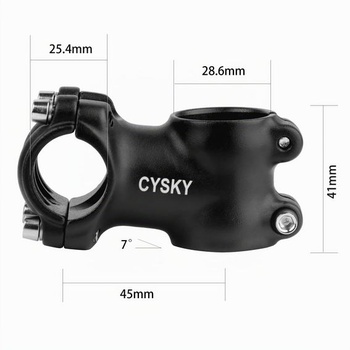 Predstavec CYSKY 7 stupňov pre bicykel 31,8 mm 35 mm/45 mm/60 mm/70 mm 25,4 MTB, zdvihák riadidiel