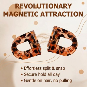 Magnetické sponky do vlasov, vlásenky, vlasové doplnky, pevné, protišmykové, design 2 v 1, bezšvové,