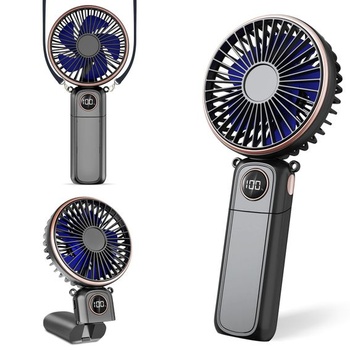 Prenosný ručný ventilátor BEYYON, 3v1 USB ventilátor, tichý mini ventilátor s LED displejom, 6