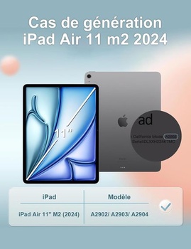 Klávesnica WINCHKING pre iPad Air 11 palcov M2 2024 – Puzdro s klávesnicou pre iPad Air 11 palcov,