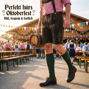Tradičné bavorské ponožky, pánske tradičné bavorské ponožky pre pánsky outfit na Oktoberfest