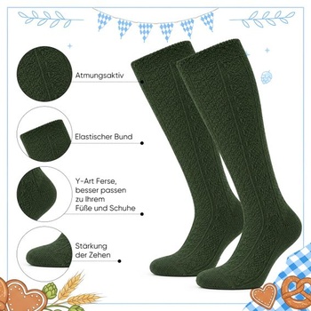 Tradičné bavorské ponožky, pánske tradičné bavorské ponožky pre pánsky outfit na Oktoberfest