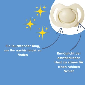 Silikónové cumlíky Nuby Soft, ortodontické, Deň a noc, balenie po 5 kusoch, 18-36 mesiacov, balenie po