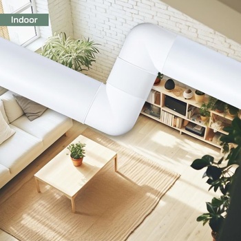 Kulaté větrací potrubí Vent Systems Ø125 mm – délka 0,5 m – pro připojení potrubí, potrubí pro