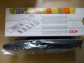 Kráječ zeleniny Ibili Easycook, kuchyňské struhadlo, drtič zeleniny s 5 nástavci, délka 30 cm